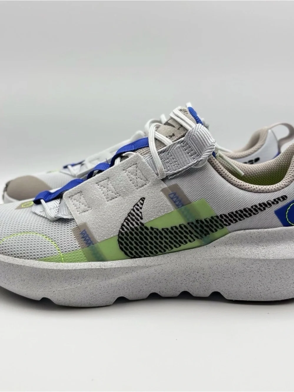 Nike Kids Sneakers - White, Green & Blue Accents